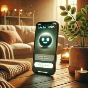 AI och mental hälsa - App i mobiltelefon
