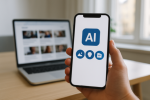 EU kräver tydligare märkning av AI-innehåll från: person som granskar digitalt innehåll som kan vara AI-skapat.