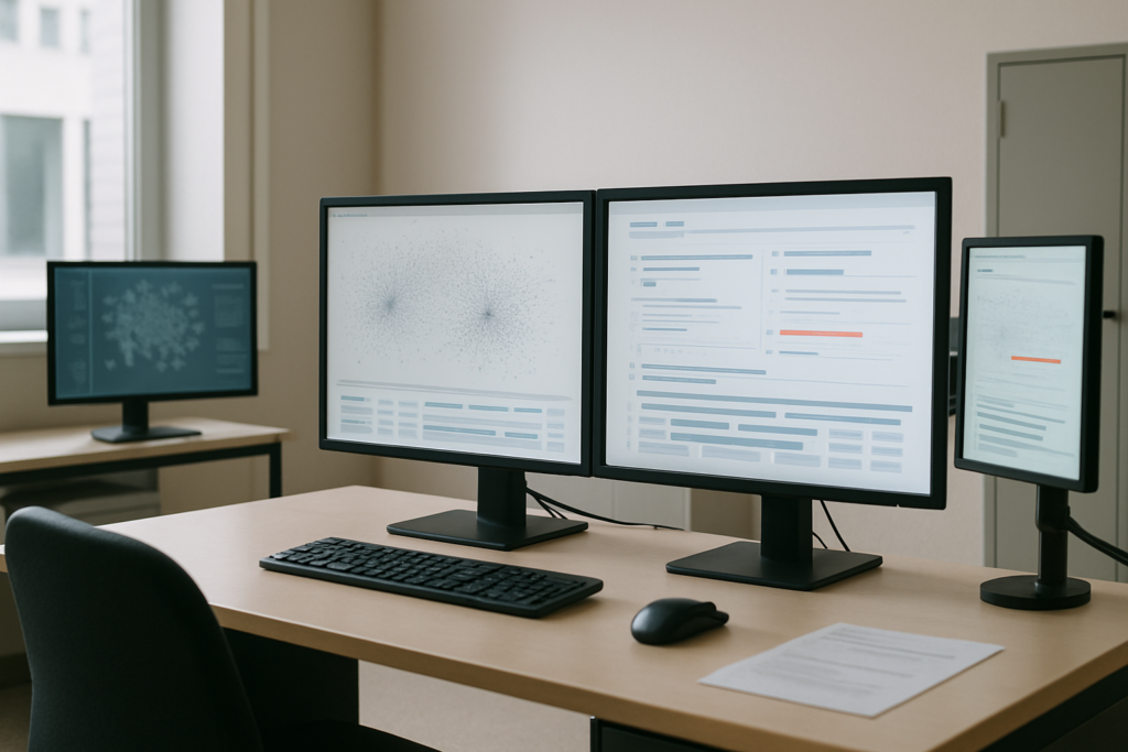 Polisen använder AI: utredningsrum där AI används för att analysera digitala spår.